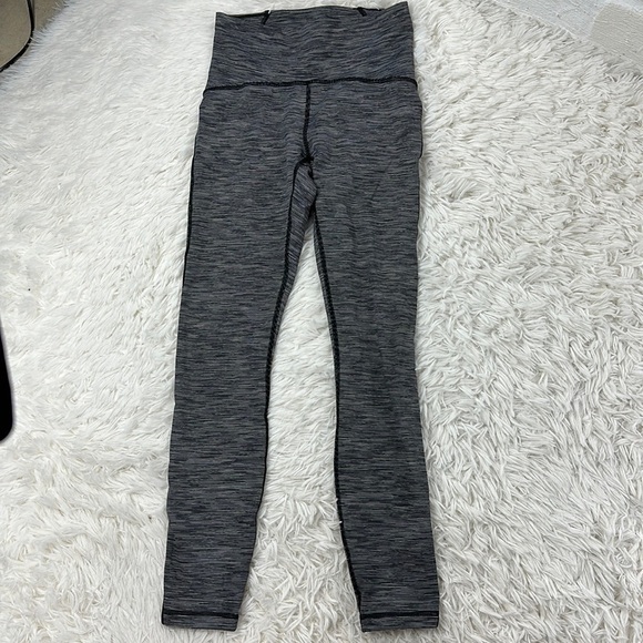 Lululemon Train Times 7/8 Pant (25" ) Wee Are From Space Black Slate - Picture 1 of 7
